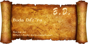 Buda Dóra névjegykártya